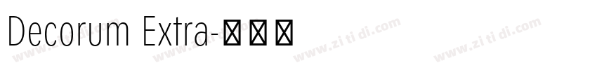 Decorum Extra字体转换 Decorum Extra字体转换